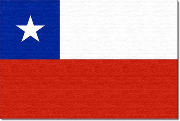 Bandera de la República de Chile.